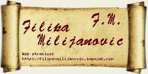Filipa Milijanović vizit kartica